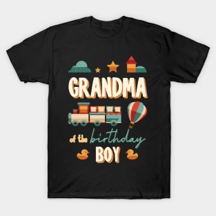 Grandma Of The Birthday Boy Train Matching Family T-Shirt